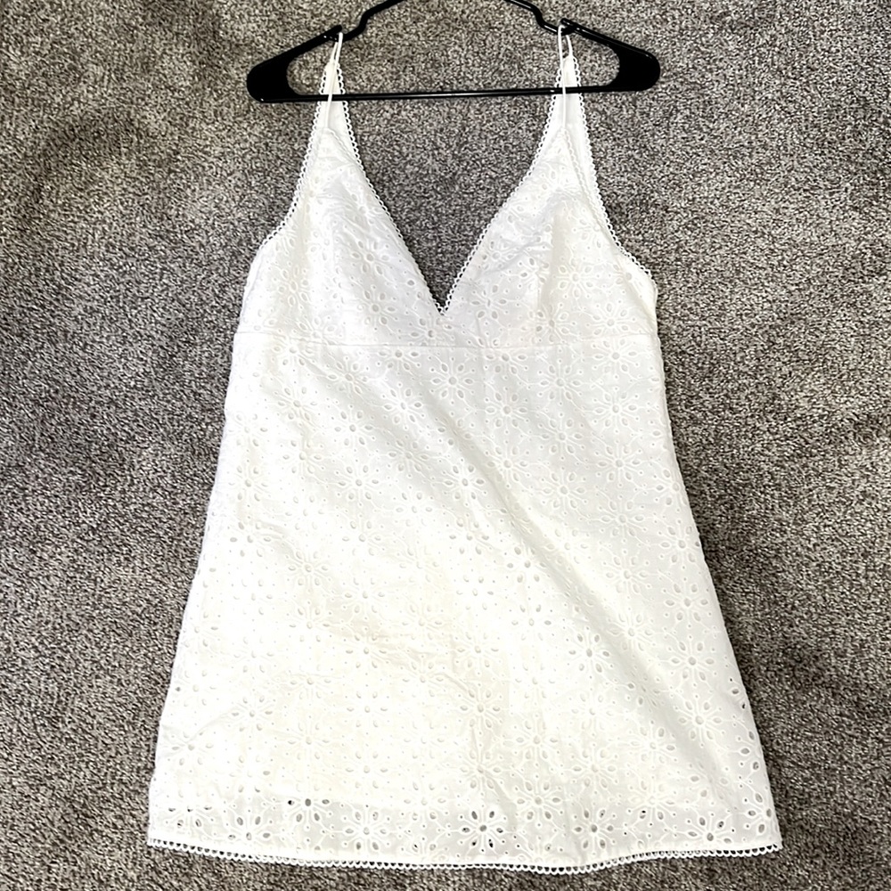 Urban outfitters dress forum LA eyelet white Dress. Size L. Like new